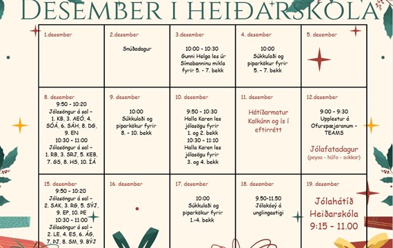 Desember í Heiðarskóla