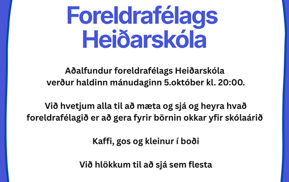 Aðalfundur foreldrafélagsins